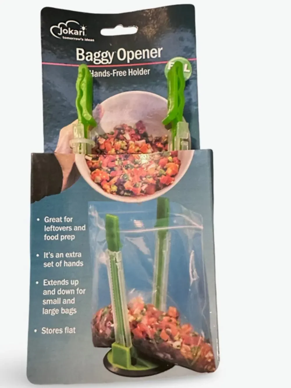 Jokari Adjustable Baggy Rack Stand Food Storage Bag Holder